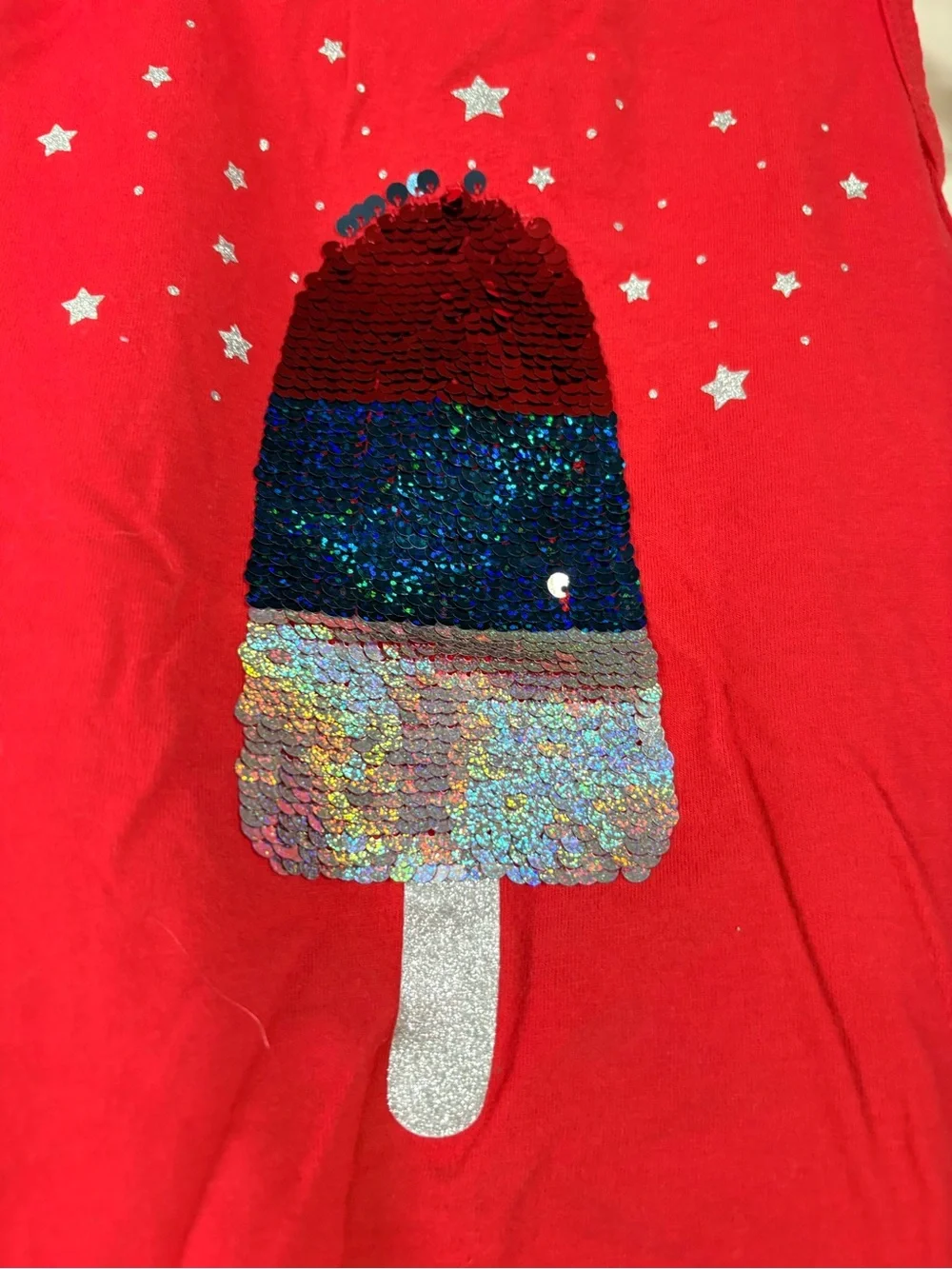 Carter's Red Sequin Popsicle Tank Top for Kids size 7